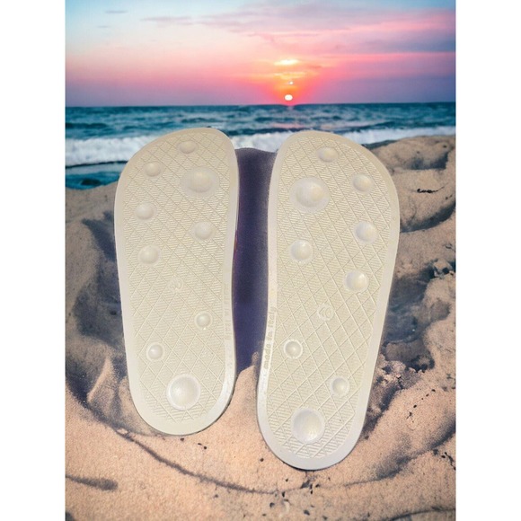 MOSCHINO LOGO EMBOSSED SLIDE ORANGE Size 9 (40) - Picture 5 of 5